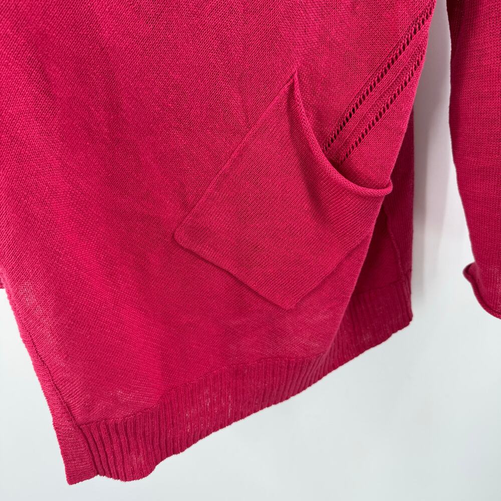 Eileen Fisher Cardigan Women's 1X NEW 100% linen knit cascade plus curvy NWOT - Picture 9 of 15